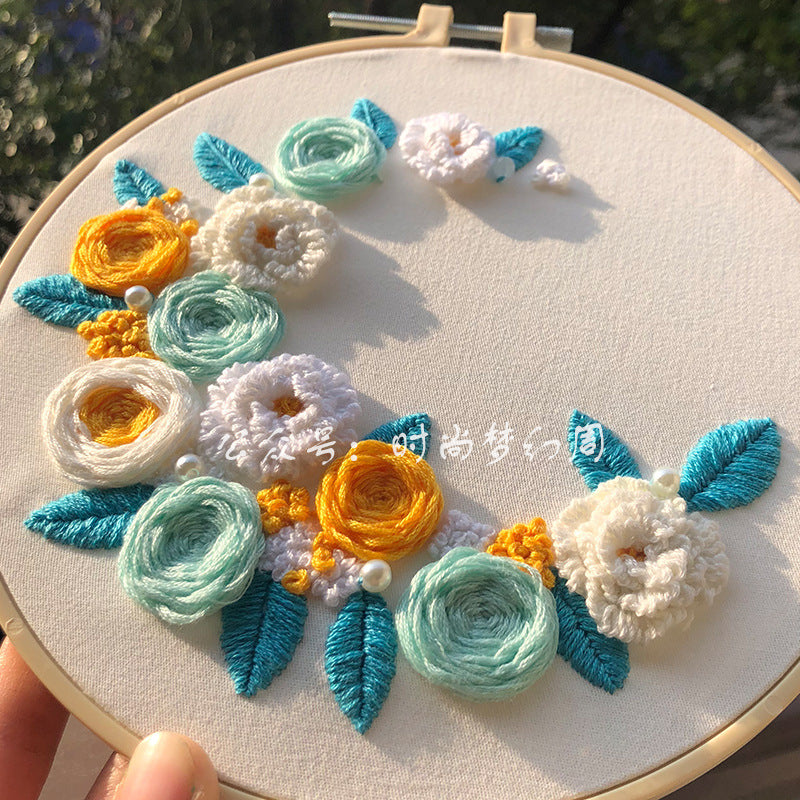 3D Embroidery DIY Handmade Material Package Novice Beginner