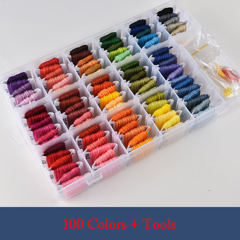 FunHandMade - Embroidery Thread Set: Vibrant Colors for Your Creative Projects