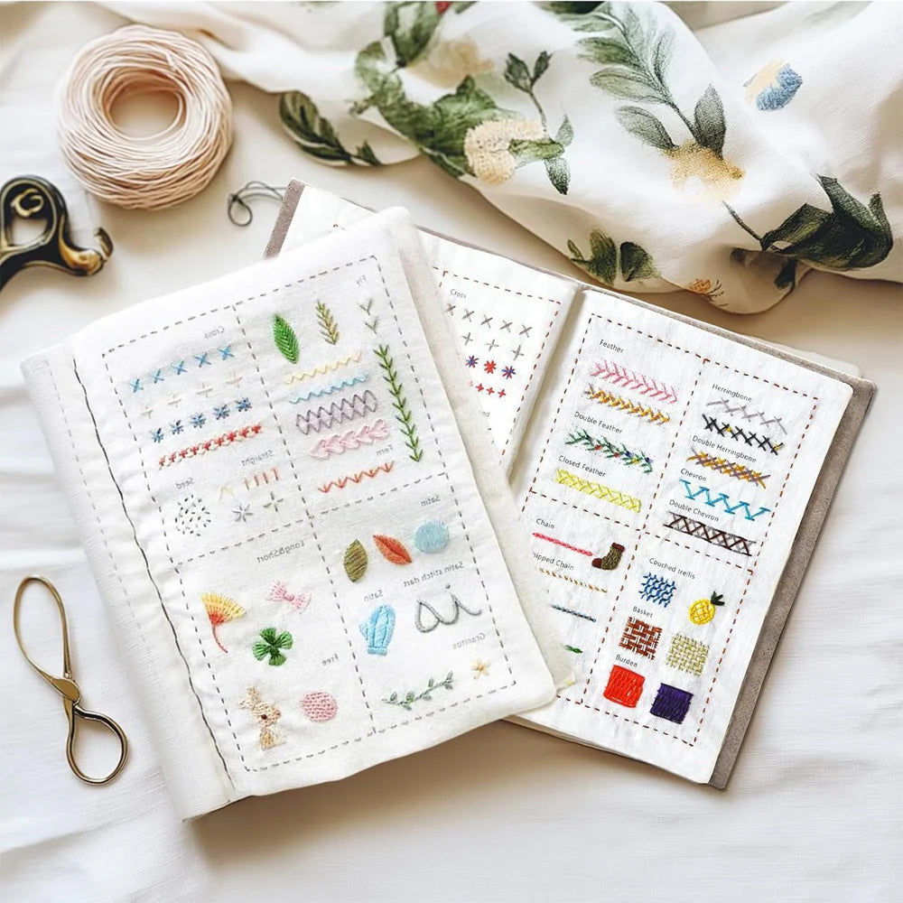 Creative Hand Stitch Tutorials DIY Embroidery Book Cross Stitch Book Box Set