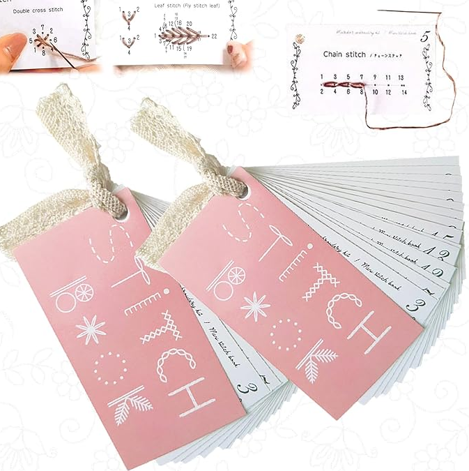 Creative Mini Sewing Handbook (suitable for beginners) Embroidery Stitch Guide Learn a variety of stitches