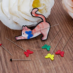 FunHandMade - Cat-Shaped Magnetic Needle Minder: Your Crafting Companion