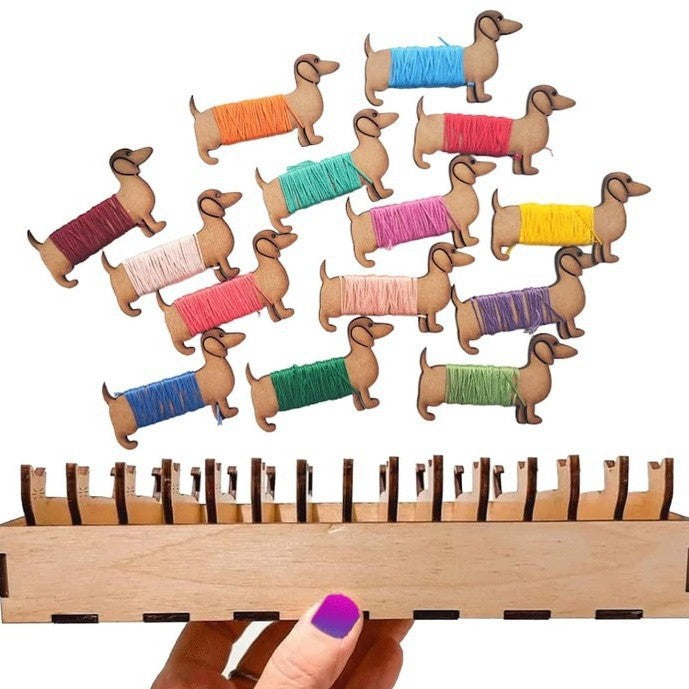 FunHandMade Wooden Floss Organizer Box: Tidy Threads with a Touch of Whimsy