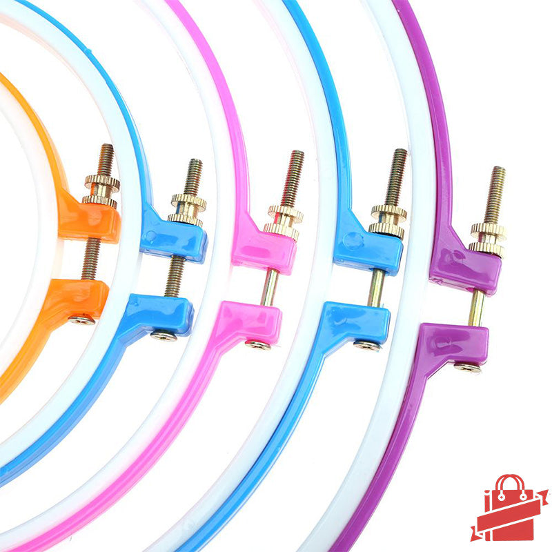 FunHandMade - EasyStitch Plastic Embroidery Hoop Set - 5 Sizes