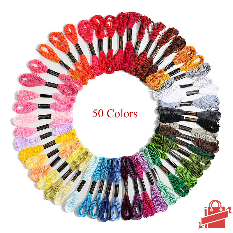 FunHandMade - Colorful Embroidery Floss Set: Add a Splash of Color to Your Creations