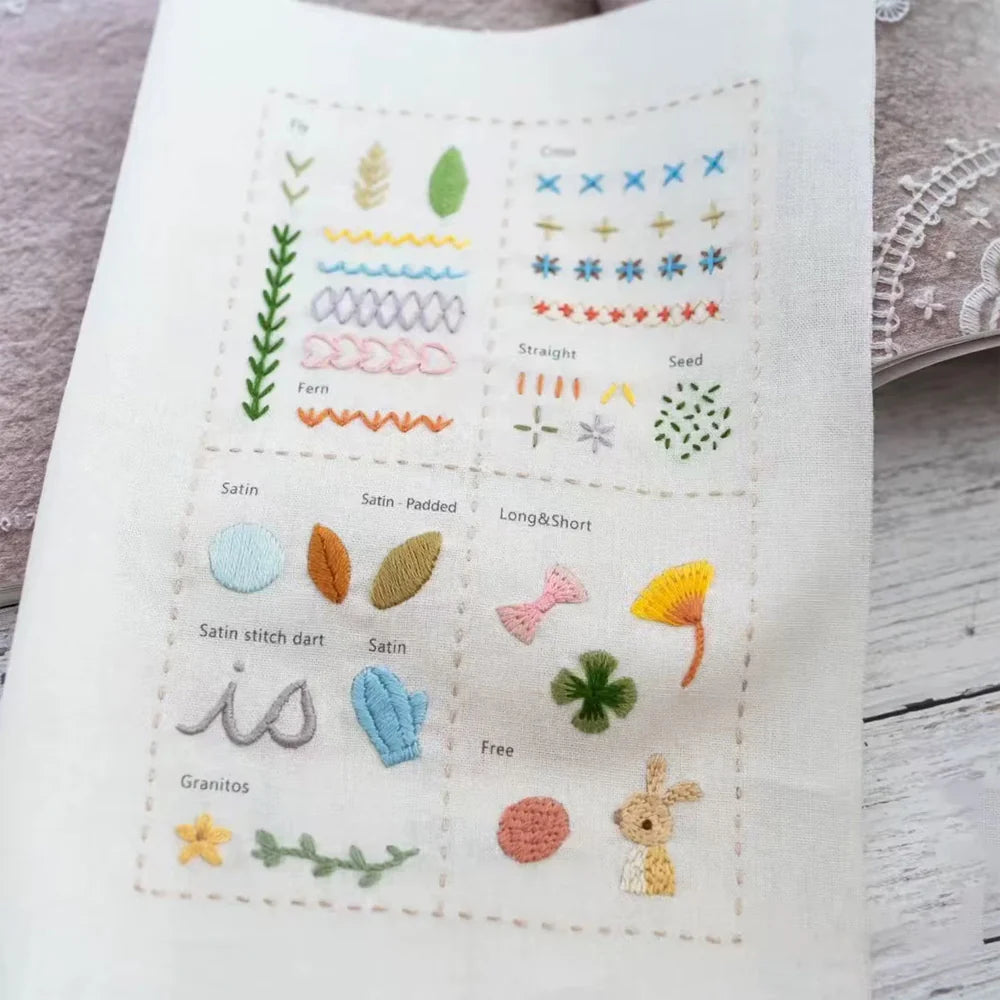 Creative Hand Stitch Tutorials DIY Embroidery Book Cross Stitch Book Box Set