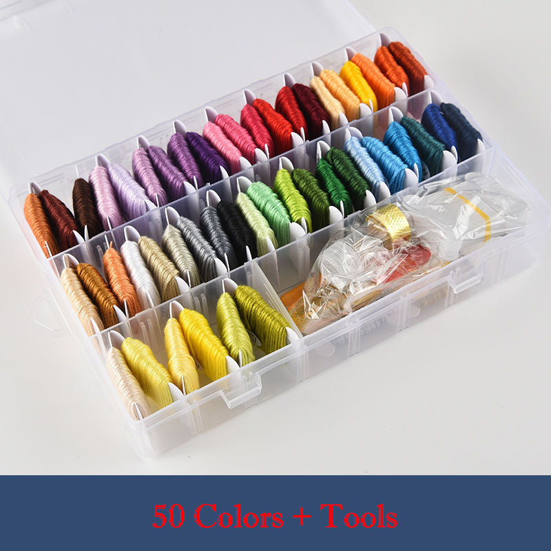 FunHandMade - Embroidery Thread Set: Vibrant Colors for Your Creative Projects