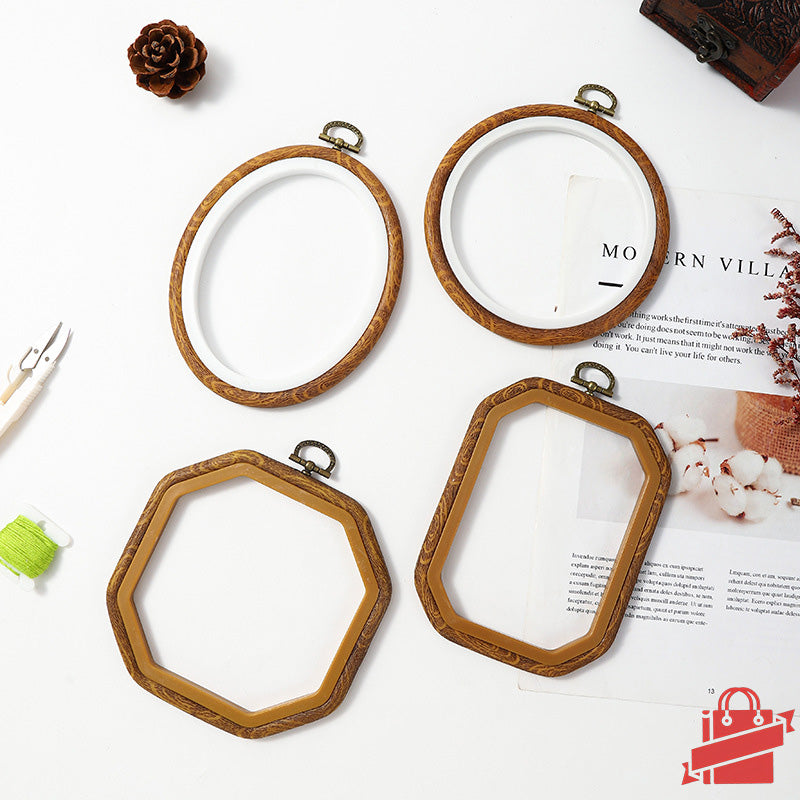 FunHandMade - Faux Wood Embroidery Hoop Sets: Perfect for Your Crafting Needs!