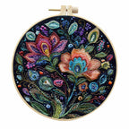DIY Peacock Embroidery Kit with 15cm Hoop