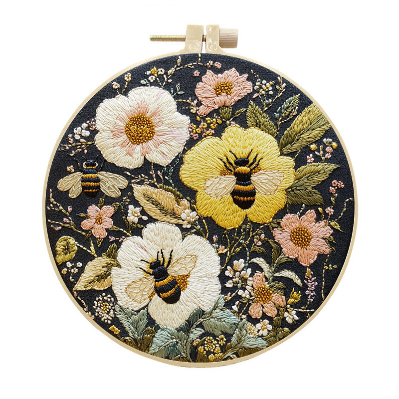DIY Embroidery Kit Handmade Bee for Beginners Creative Needlework