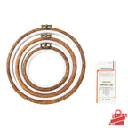 FunHandMade - Faux Wood Embroidery Hoop Sets: Perfect for Your Crafting Needs!