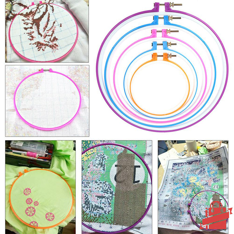 FunHandMade - EasyStitch Plastic Embroidery Hoop Set - 5 Sizes