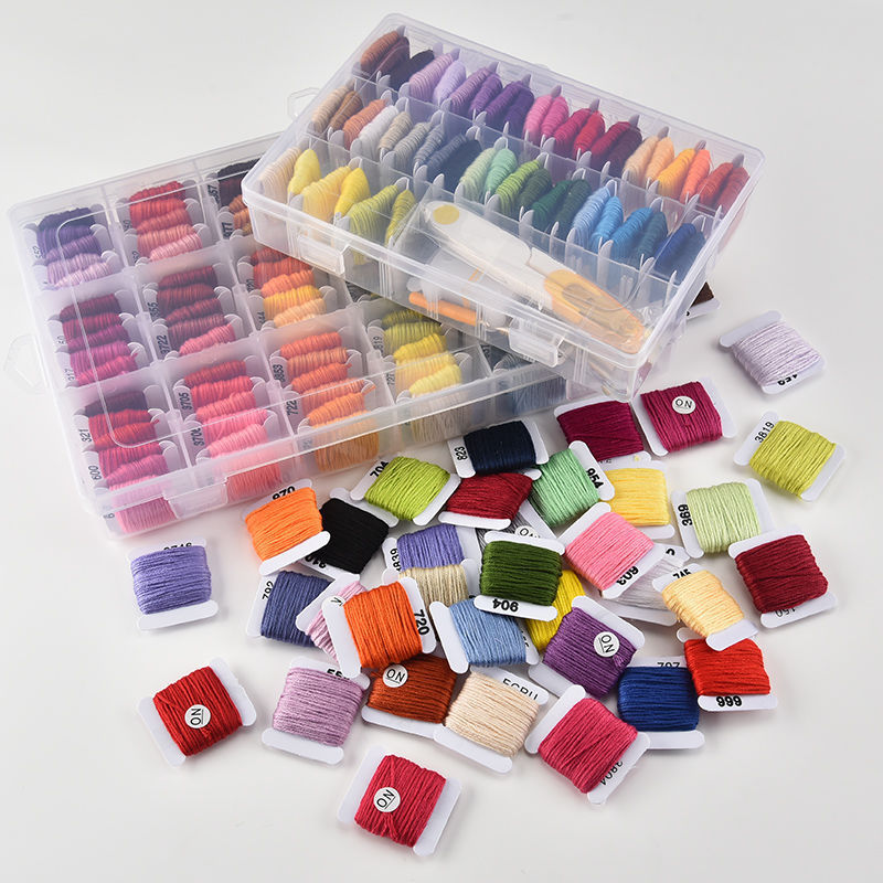 FunHandMade - Embroidery Thread Set: Vibrant Colors for Your Creative Projects