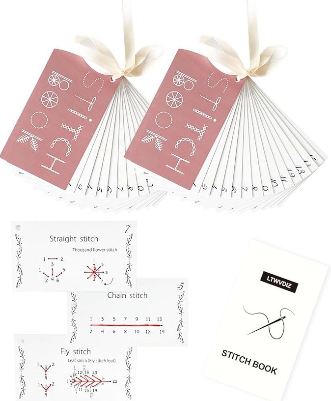 Creative Mini Sewing Handbook (suitable for beginners) Embroidery Stitch Guide Learn a variety of stitches